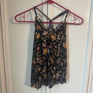 American Eagle Outfitters Black Floral Camisole